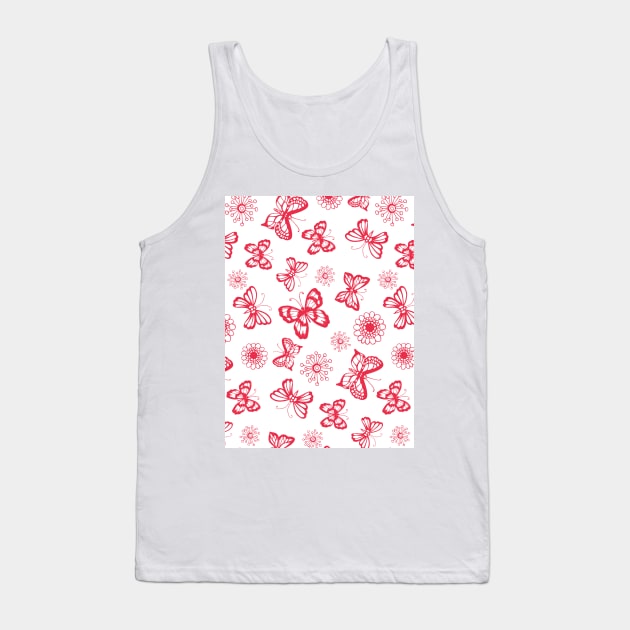 Seamless pattern with butterflies Tank Top by katerinamk